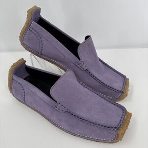 Moschino Men's Suede Moccasins Size 38 US 6 FUCSIA Driving Shoe Designer Quality